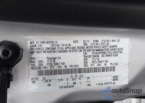 2014 Ford C-Max Hybrid Sel from USA, damaged, VIN 1FADP5BU7EL505782
